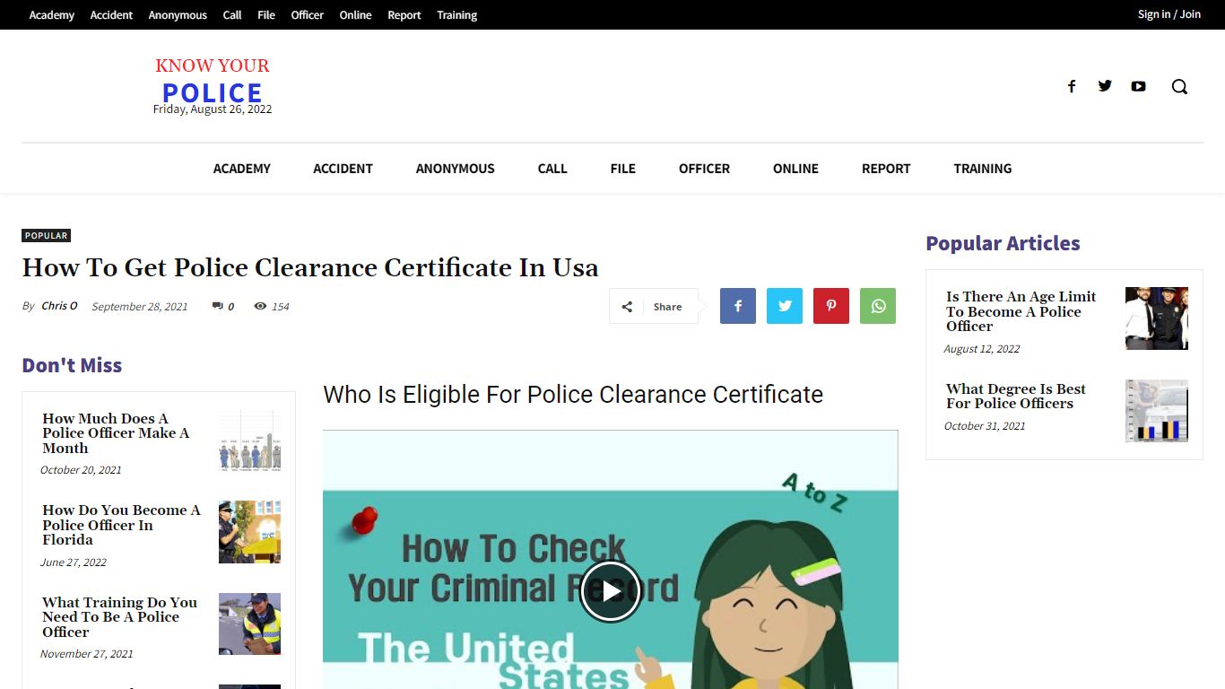 How To Get Police Clearance Certificate In Usa